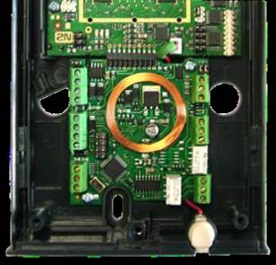 Integrated badge reader card for Helios IP