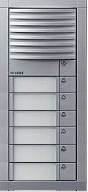 Wall mounting - Door station Vario audio - 6 buttons - Color silver metal or white