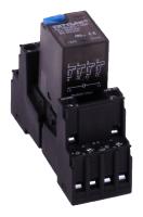 Power relay - 4 contacts NO/C/NC - Coil 12VDC - delivered with Dinrail support
