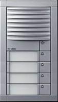 Montage encastré - Poste de rue Vario audio - 4 boutons - Couleur silver metal ou blanc