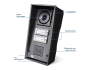 2N IP Force 2 boutons caméra HD, HP 10 watts - Pré-équipé pour lecteur de badges interne